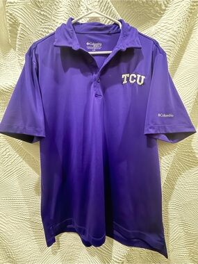 Columbia Golf TCU Purple Performance Polo